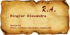 Ringler Alexandra névjegykártya
